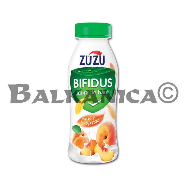 320 G YOGURT FOR DRINKING WITH APRICOTS AND PEACHES 2% BIFIDUS ZUZU