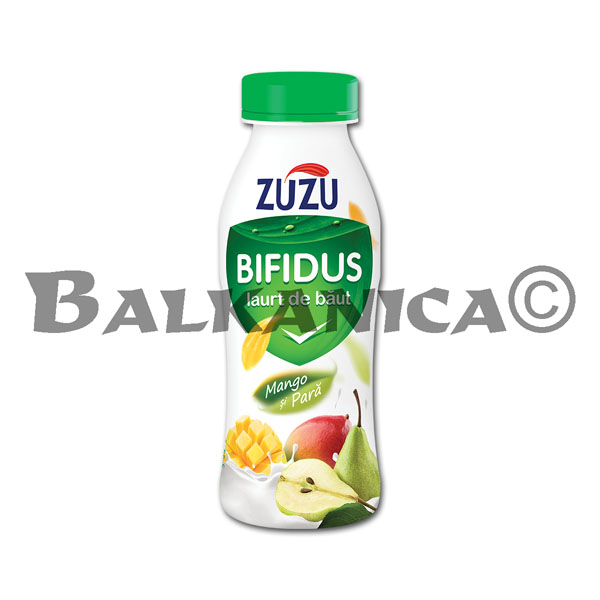 320 G YOGURT FOR DRINKING MANGO AND PEAR 2% BIFIDUS ZUZU