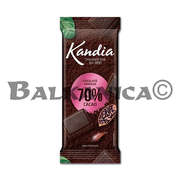80 G TABLETE DE CHOCOLATE AMARGO 70% CACAU KANDIA