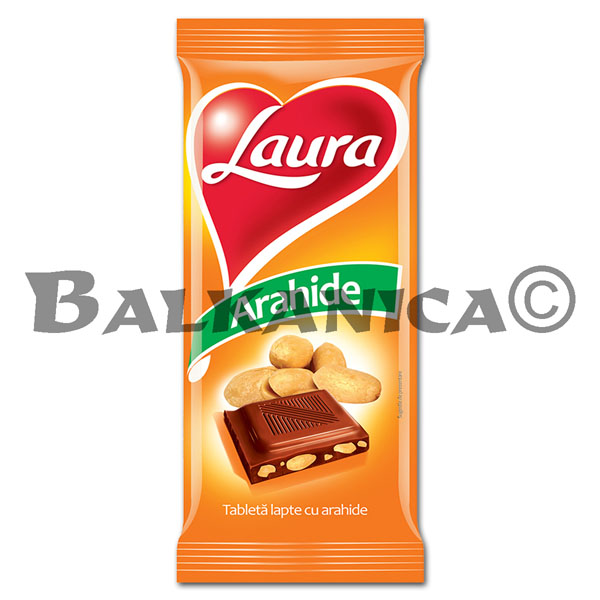 85 G CHOCOLATE CON CREMA DE LECHE Y CACAHUETES LAURA