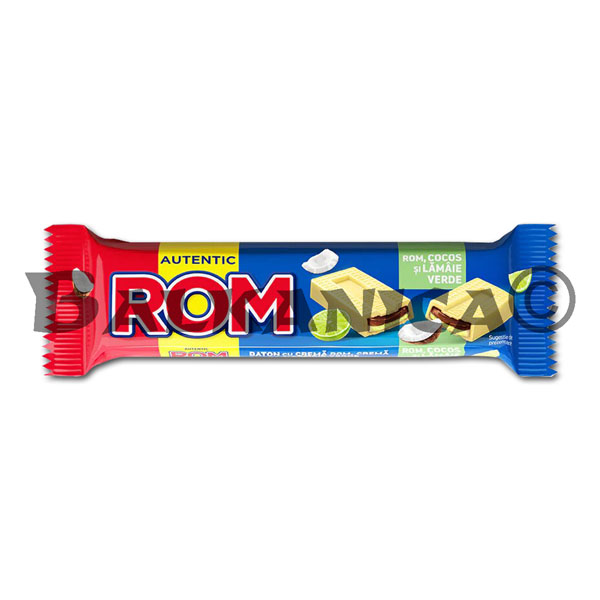 44.5 G BAR WHITE WITH RUM COCONUT AND LIME CREAM ROM