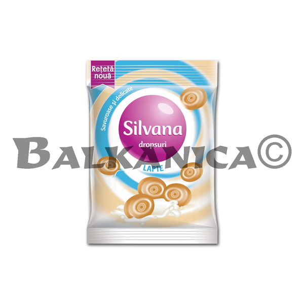 75 G CANDIES DROPS WITH MILK SILVANA