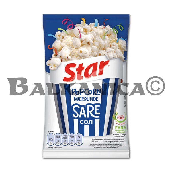 80 G POPCORN FOR MICROWAVE OVEN WITH SALT STAR