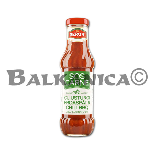 320 G SAUCE FOR MEAT WITH GARLIC AND CHILI BBQ DERONI