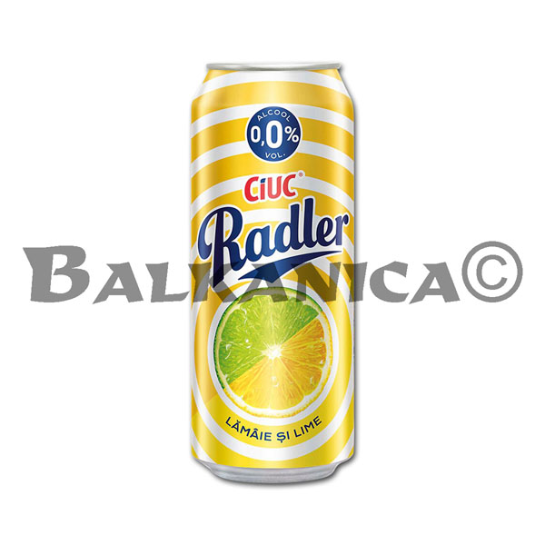0.5 L BEER CAN ALCOHOL FREE LEMON AND LIME CIUC RADLER