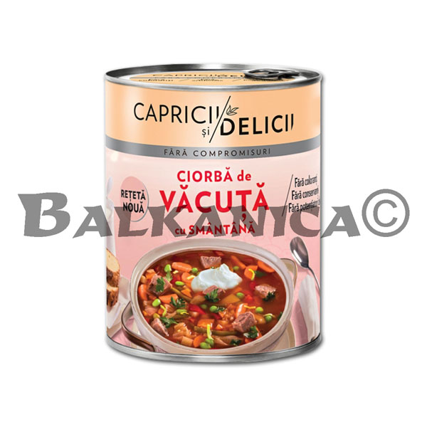 400 G CIORBA DE VACUTA CU SMANTANA CAPRICII SI DELICII