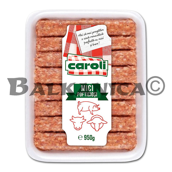 950 G KIELBASKI BEZ OSLONKI (MICI) POFTICIOSI BARANINA WOLOWINA WIEPRZOW CAROLI