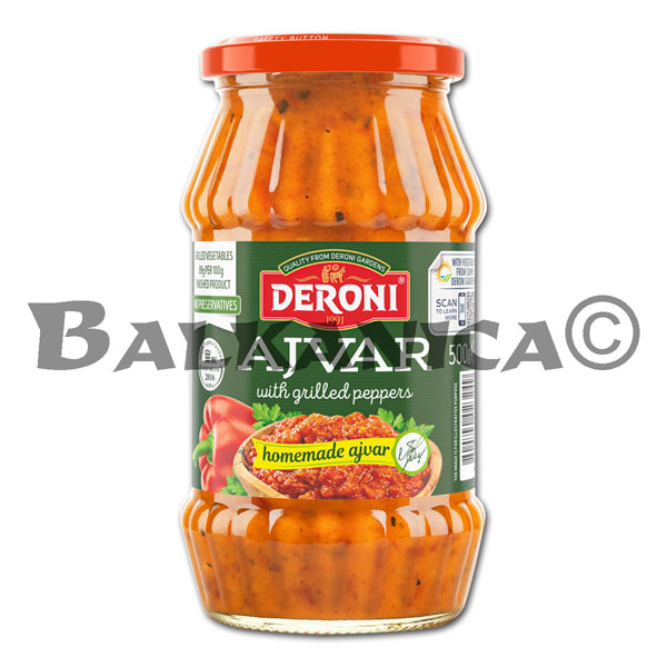 500 G SALSA AYVAR CASERO CON PIMIENTOS ASADOS DERONI