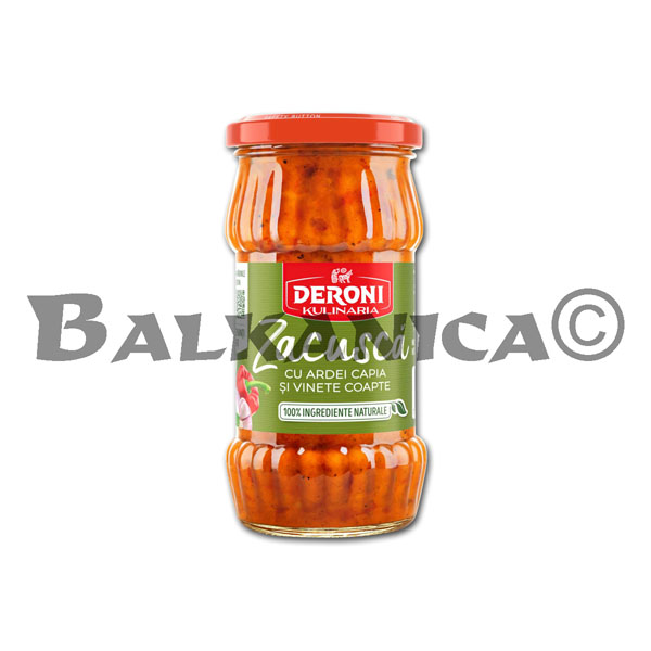 300 G ZACUSCA CU ARDEI CAPIA SI VINETE COAPTE DERONI KULINARIA 300 G ZACUSCA CU ARDEI CAPIA SI VINETE COAPTE DERONI KULINARIA