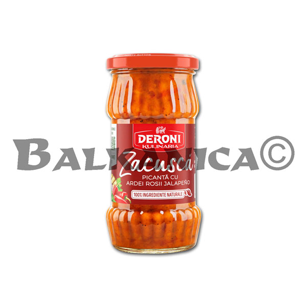 300 G ZACUSCA PICANTA CU ARDEI ROSII JALAPENO DERONI KULINARIA 300 G ZACUSCA PICANTA CU ARDEI ROSII JALAPENO DERONI KULINARIA