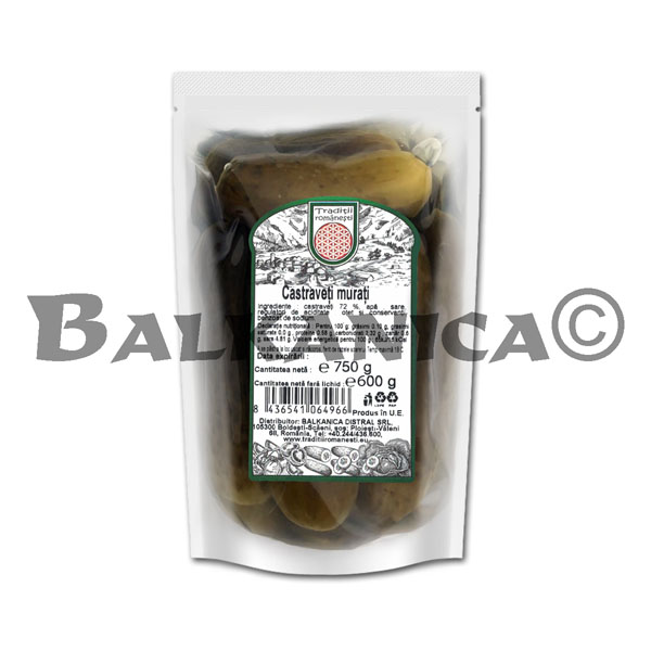 600 G PICKLED CUCUMBERS MARINATED (BAG) TRADITII ROMANESTI