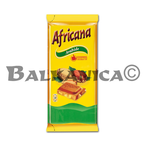 90 GE TABLETTE DE CHOCOLAT ARACHIDES AFRICANA