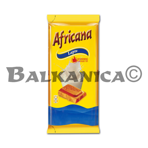 90 G TABLETTE DE CHOCOLAT LAIT AFRICANA