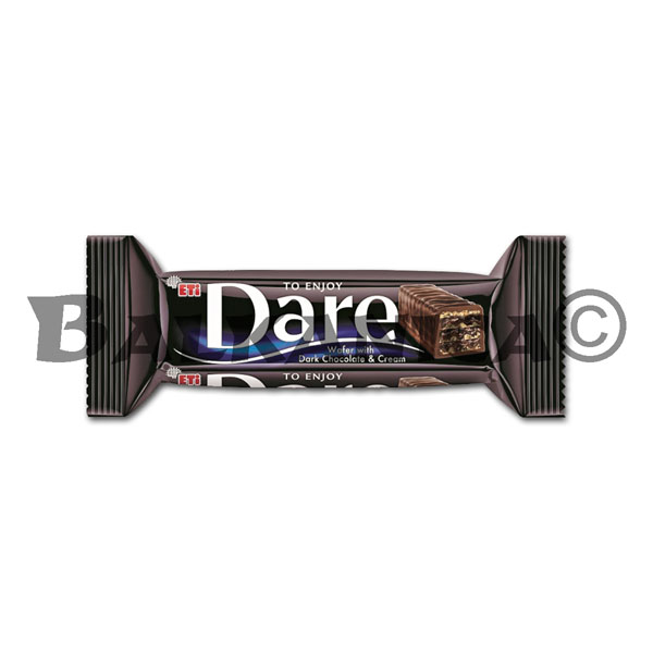 50 G CHOCOLATE BAR COCOA CREAM AND BITTED CHOCOLATE GLAZED AND WAFERS DARE