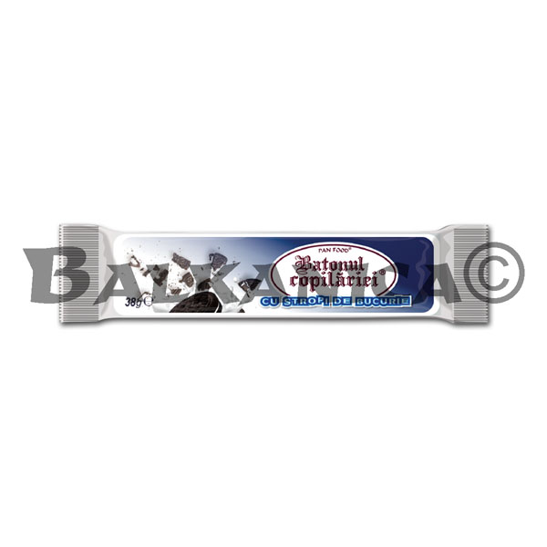 38 G BATONUL COPILARIEI CU LAPTE PRAF SI BISCUITI NEGRI MAXY PAN FOOD