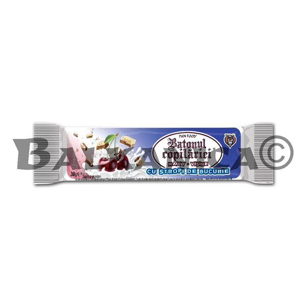 38 G BATONUL COPILARIEI CU CIOCOLATA NEAGRA SI VISINE MAXY PAN FOOD