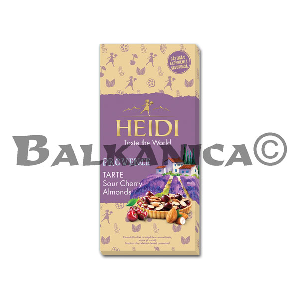 80 G CIOCOLATA ALBA CU BISCUITI MIGDALE SI VISINE HEIDI