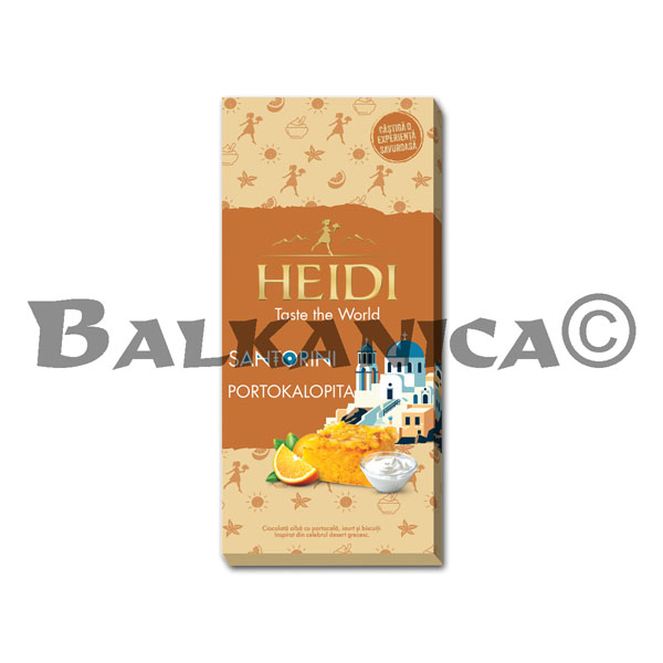80 G CIOCOLATA ALBA CU PORTOCALA IAURT SI BISCUITI HEIDI
