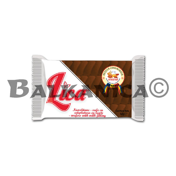 52 G WAFER ESPIRAL COM LEITE LICA