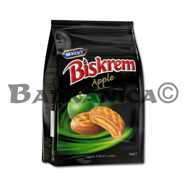 160 G GALLETAS CON CREMA DE MANZANA BISKREM