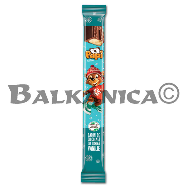 38 G BARRA DE CHOCOLATE COM CREME DE BAUNILHA PAPI