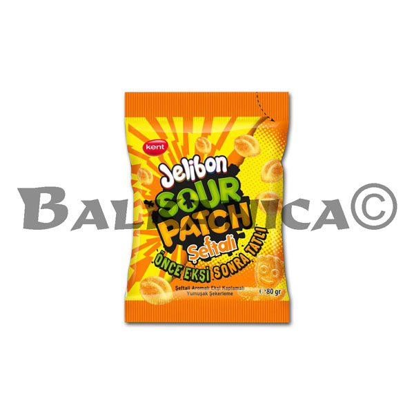 80 G BOMBOANE GUMATE CU AROMA DE PIERSICA JELIBON