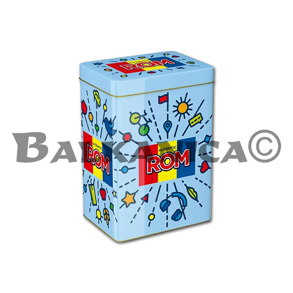 234 Г БОНБОНИ КАРАМЕЛ ГЛАЗИРАНИ В МЕТАЛНА КУТИЯ РОМ