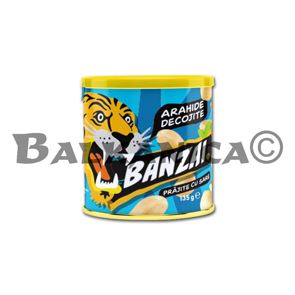 135 G ARAHIDE DECOJITE PRAJITE CU SARE BANZAI 135 G ARAHIDE DECOJITE PRAJITE CU SARE BANZAI