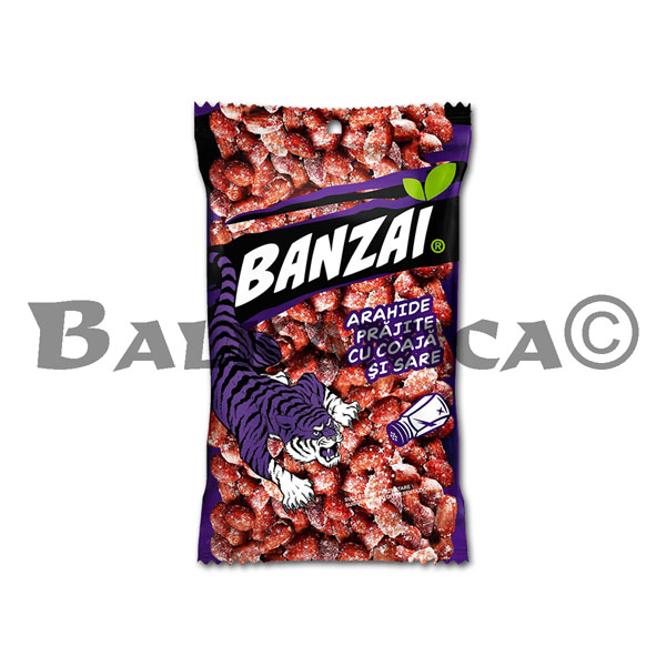 140 G ARAHIDE CU COAJA PRAJITE CU SARE BANZAI 140 G ARAHIDE CU COAJA PRAJITE CU SARE BANZAI