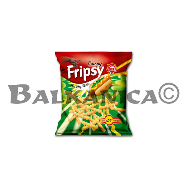 50 G SNACK CROCANT CU AROMA DE HOT DOG CRISPY FRIPSY
