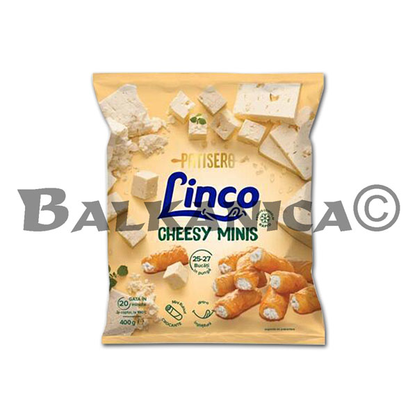 400 G MINI ROLOS COM QUEIJO SALGADO LINCO