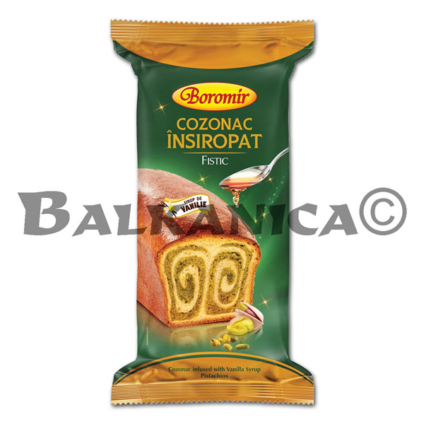 550 G COZONAC INSIROPAT CU FISTIC BOROMIR