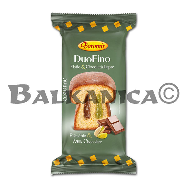 400 G COZONAC FISTIC&CIOCOLATA LAPTE DUO FINO BOROMIR