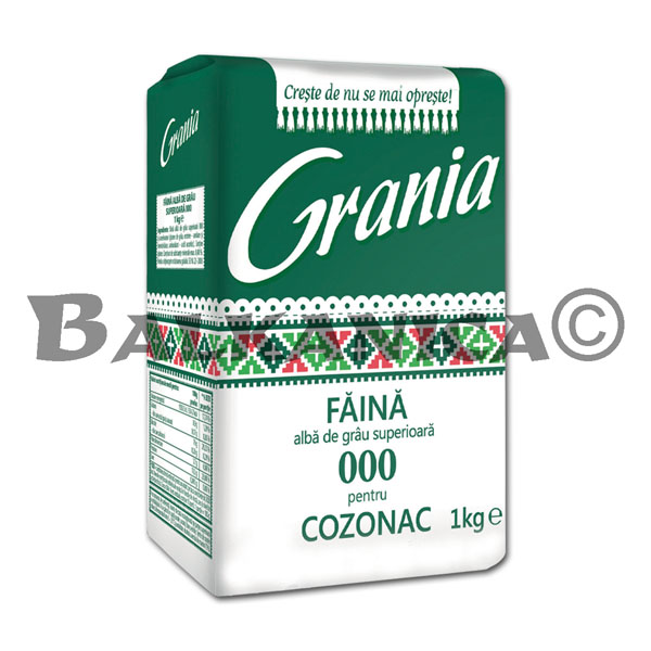 1 KG FLOUR WHITE FINEST TYPE 000 FOR EASTER BREAD (COZONAC) GRANIA