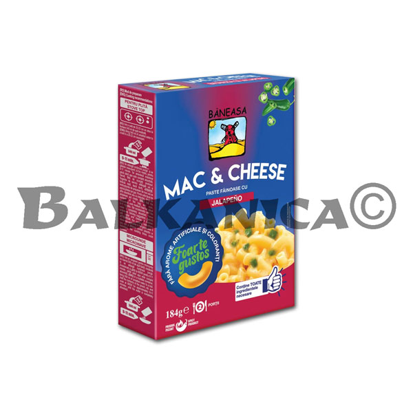 184 G PASTE FAINOASE MAC & CHEESE JALAPENO BANEASA