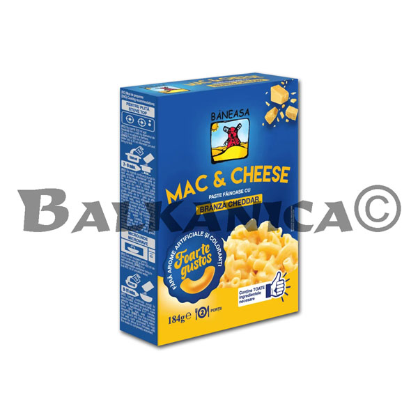 184 G PASTE FAINOASE MAC & CHEESE BRANZA CHEDDAR BANEASA