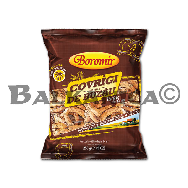 250 G PRETZELS DE BUZAU FARELO DE TRIGO BOROMIR 250 G PRETZELS DE BUZAU FARELO DE TRIGO BOROMIR