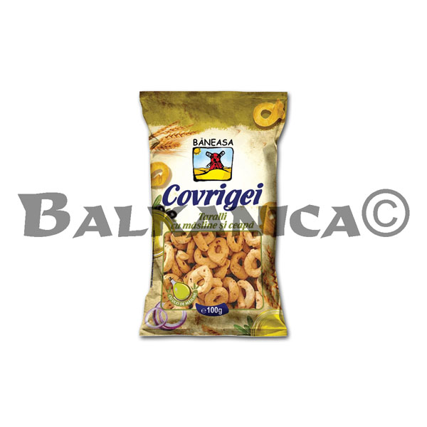 100 G COVRIGEI TARALLI CU MASLINE SI CEAPA BANEASA