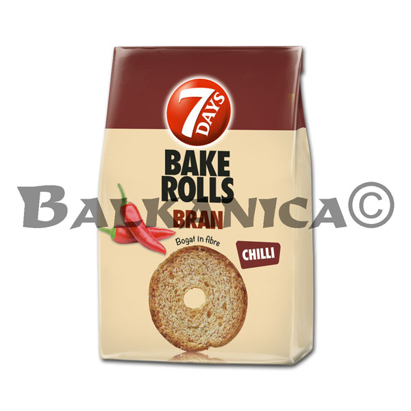 80 G BAKE ROLLS AUX SON DE BLE ET CHILI 7 DAYS