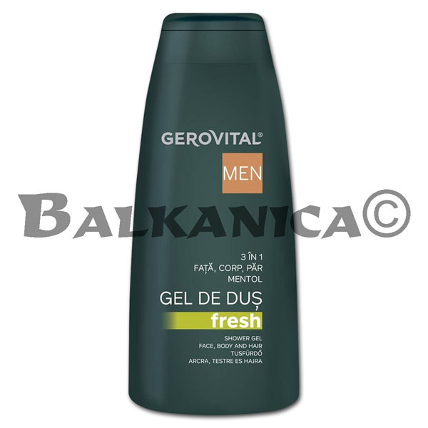400 ML GEL DE DUS FRESH 3 IN 1 GEROVITAL MEN 400 ML GEL DE DUS FRESH 3 IN 1 GEROVITAL MEN