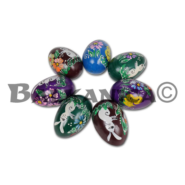 HUEVOS DECORATIVOS DE MADERA ARTIZANATEN