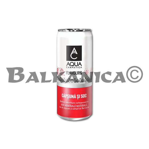 0.33 L APA MINERALA CU AROMA DE CAPSUNA SI SOC AQUA CARPATICA 0.33 L APA MINERALA CU AROMA DE CAPSUNA SI SOC AQUA CARPATICA