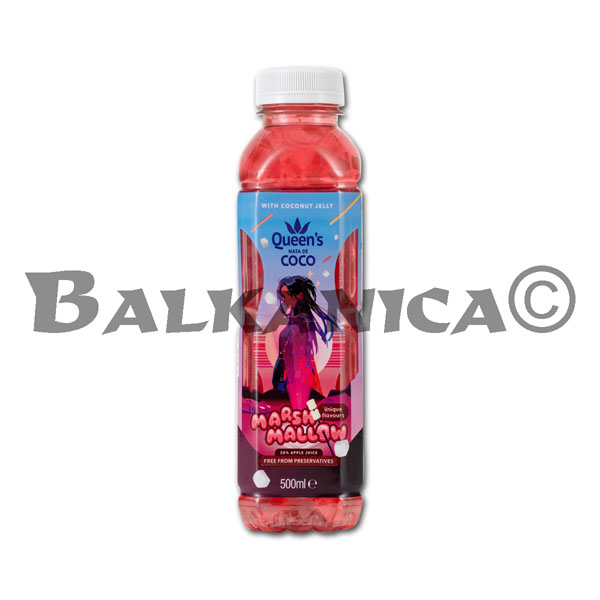 0.5 L BAUTURA RACORITOARE NATA DE COCO MARSH MALLOW QUEEN'S 0.5 L BAUTURA RACORITOARE NATA DE COCO MARSH MALLOW QUEEN'S